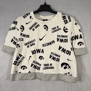 iowa hawkeyes nike crewneck sweatshirt Cropped Women's Medium All Over Print